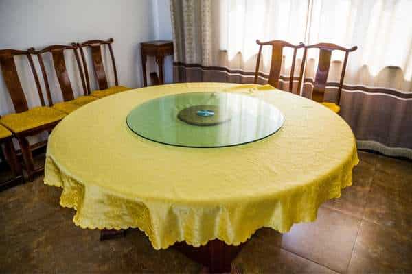 Add A Tablecloth To The Glass Dining Table