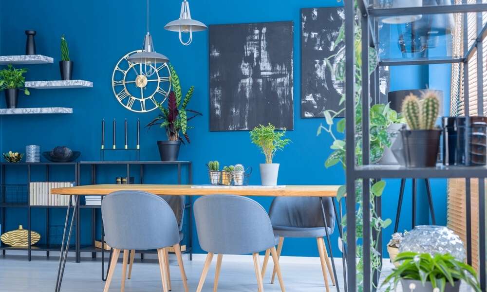 Navy blue dining room decor ideas