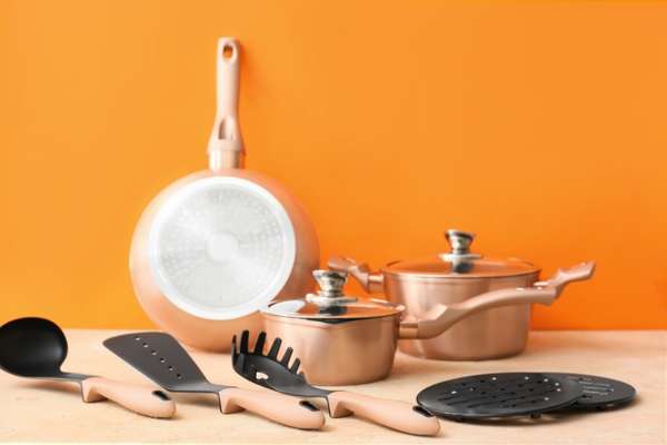 Orange Kitchen Cookware Set
