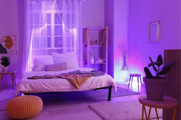 Fairy Lights And Neon In The Boho Bedroom