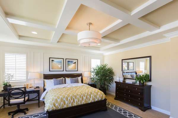 Sleek And Minimalist Interior Design In The Master Bedroom